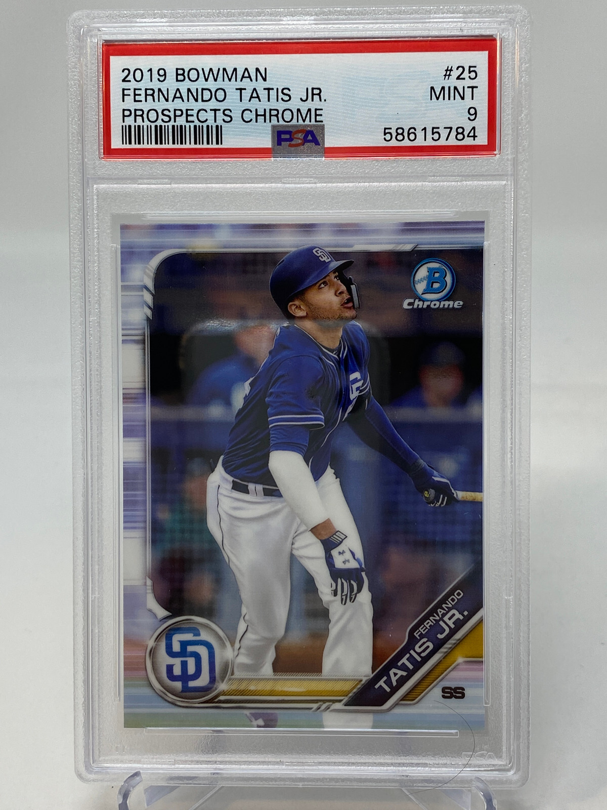2019 Bowman Chrome Fernando Tatis Jr.  Rookie Card  - PSA 9 view 6