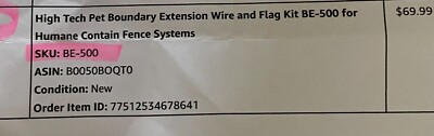 High Tech Pet Fencing System 500-Ft. Boundary Extension Wire Flag+Connector Kit