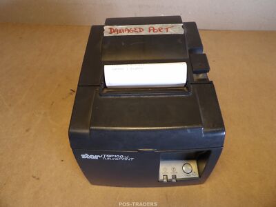 STAR TSP100 TSP 143U Thermal Ticket Receipt POS Printer USB - DAMAGED PORT / OK