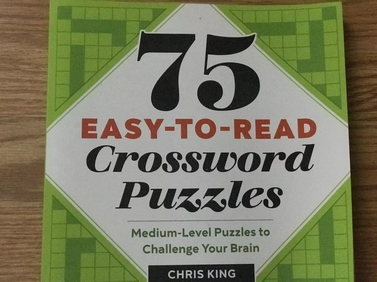 EASY-TO-READ CROSSWORD PUZZLES FOR ADULTS: LARGE-PRINT, MEDIUM-LEVEL *NEW*