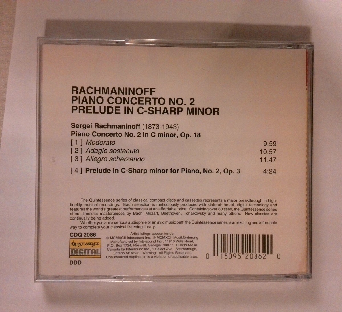 【中古】「非常に良い」［CD］Complete Rachmaninoff Sergie Rachmaninoff, Leonard Slatkin, Saint Louis Symphony