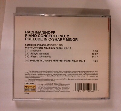 Rachmaninoff: Piano Concerto No.2, Prelude (CD, Intersound) for