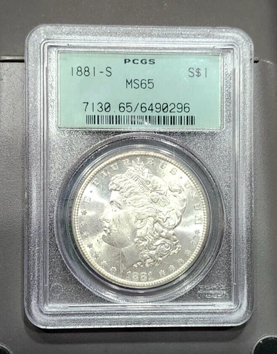 1881-S Morgan Dollar - PCGS - MS65 - Old Green Holder - Exceptional Luster