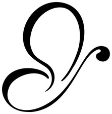 4 Butterfly Sticker Decal Calligraphy Pretty Swirl Change Abstract Wedding