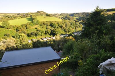 Foto 6x4 Chambercombe: Wald & Dächer Ilfracombe Blick über c2014