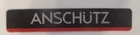 014911, Anschütz, Sticker "Anschütz" Black/Red, 9.5 cm x 1.7 cm, NEW