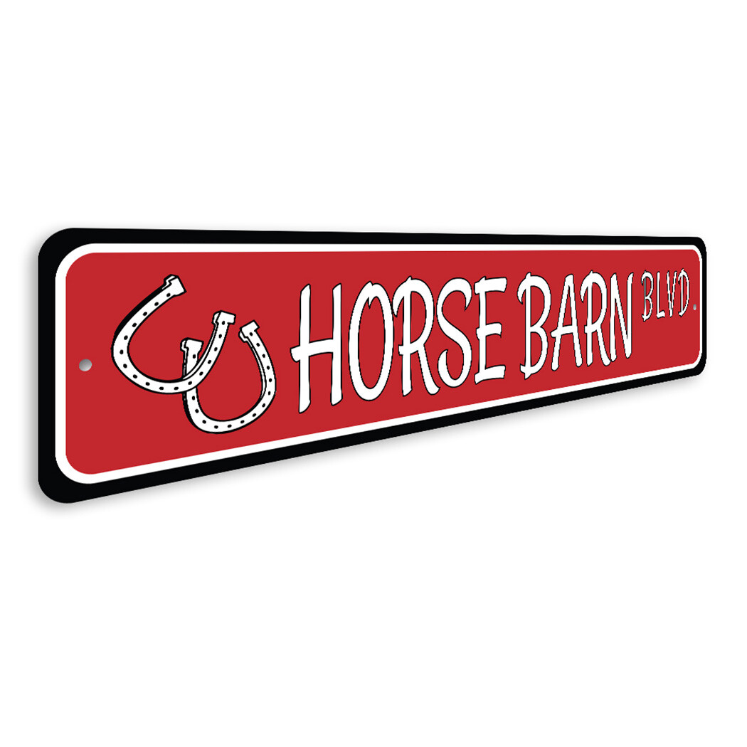 Horse Barn Street Metal Sign