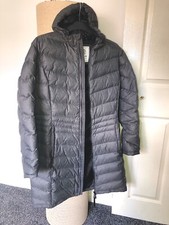 Rrp £140 Tog24 Down Filled Grey Long Zip Jacket Puffer Coat Size 12