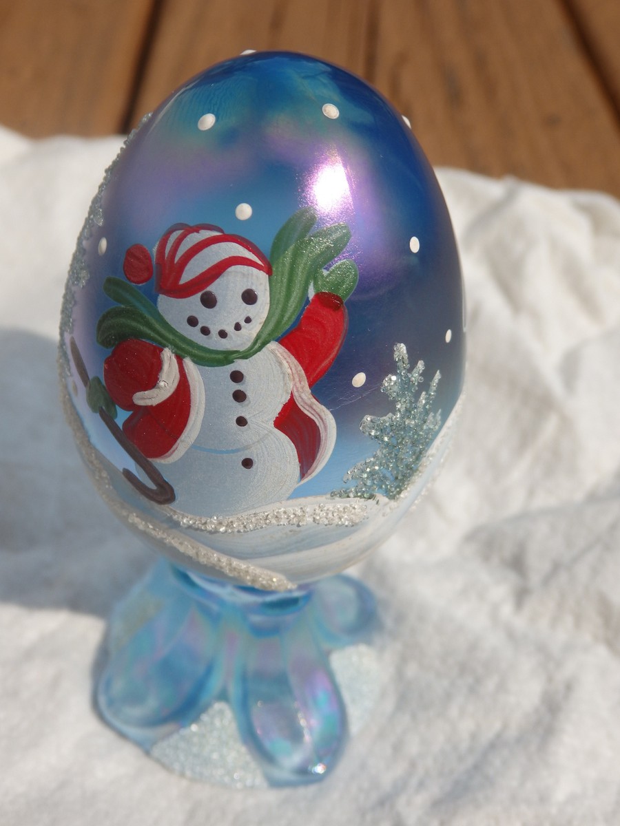 Blue Shine　Snow Man Rare 32” Fiber Optic Snowman Blow Mold . Christmas