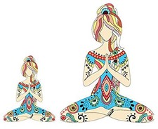 Yoga Girl Stickers 2 pack - Includes 5 inch and 3 inch Vinyl Decals