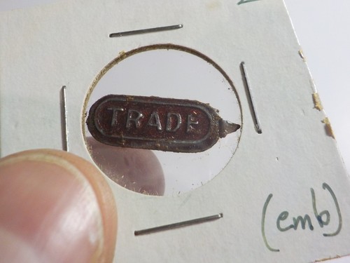 Antik Vintage TRADE TABAK ETIKETT Blechwerbung