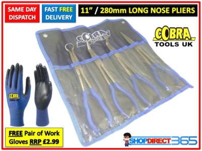 4 x Hochwertige 11'' Spitzzange Set gerade gebogene Spitze Mechanik NEU 25-28