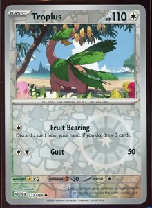2025 Pokémon TCG Tropius 123/159 Sv09: Journey Together Reverse Holo
