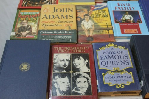 Huge Lot 26 Vintage Biography Books Presidents World Leaders Scientists Elvis - Picture 4 of 8