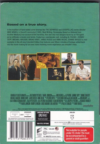 Donnie Brasco - DVD (Exclusive Cover) Region 4 PAL - Picture 2 of 2