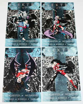Elektra Root of Evil #1,2,3,4 Complete Set - Marvel Comics 1995 1-4 Lot Nice!