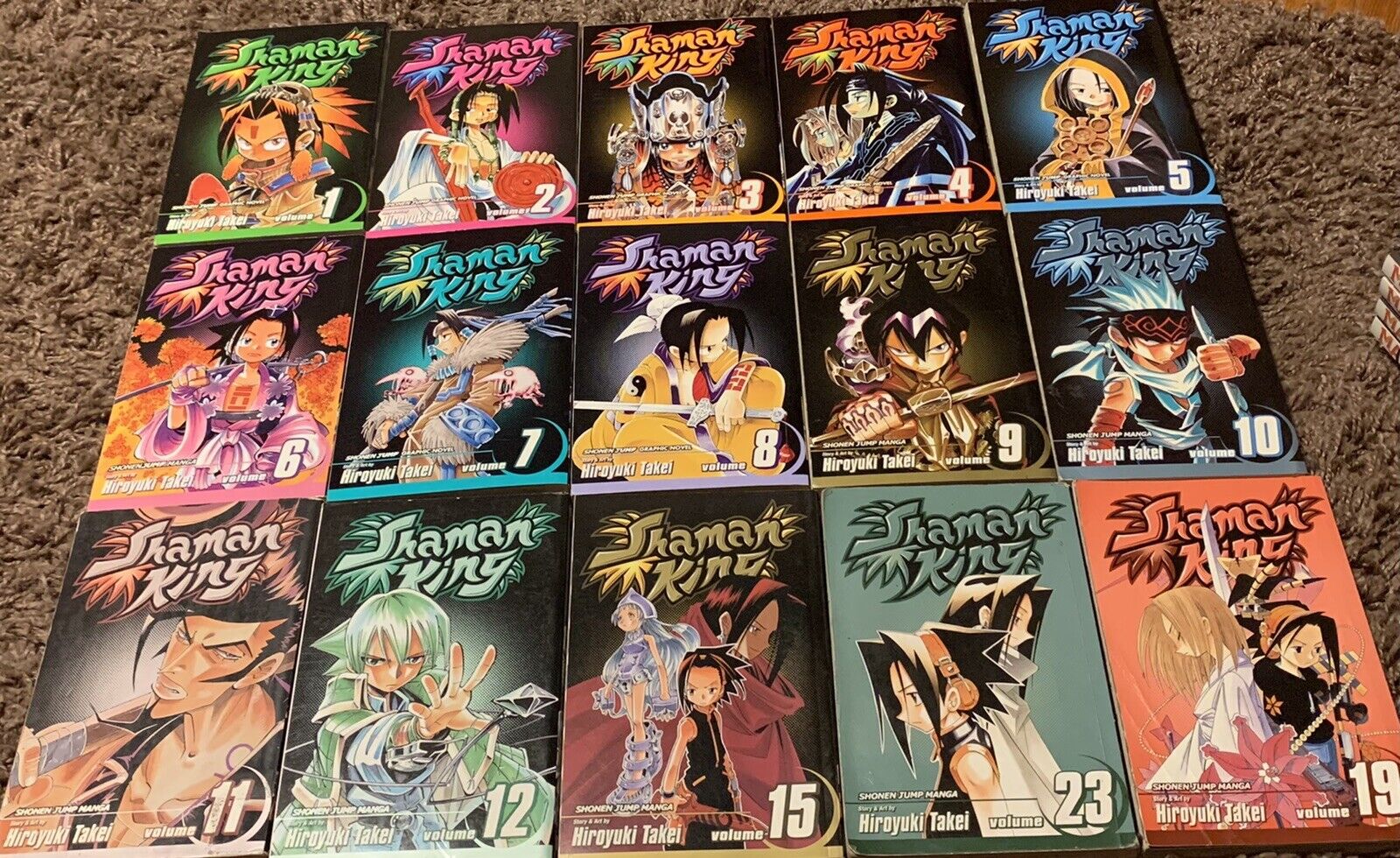 shaman king manga lot Volumes 1-12,15,19,& 23 | eBay