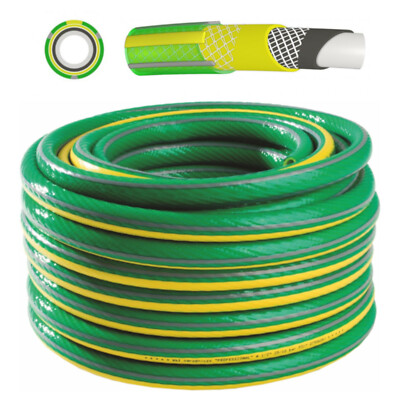 Gartenschlauch 6-lagig 1/2'', 3/4'' Zoll 15m - 50m ANTI-TWIST Wasserschlauch PVC