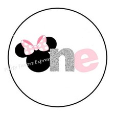 MOUSE ONE 1ST BIRTHDAY ENVELOPE SEALS LABELS STICKERS FAVORS