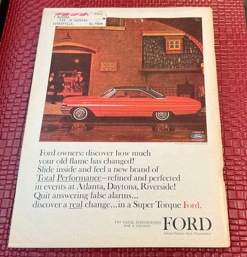 MOTOR TREND CAR MAGAZINE NOVEMBER 1963 CHEVROLET MURCURY LINCOLN CORVETTE F-85 - Picture 2 of 2