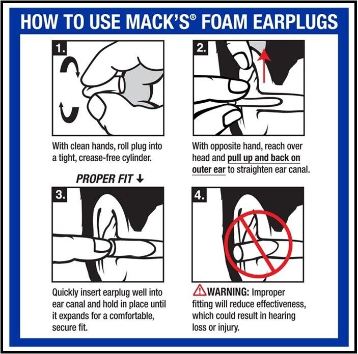 Mack's Slim Fit Soft Foam Earplugs, 50 Pair - Small Ear Plugs for Sleeping, Snor