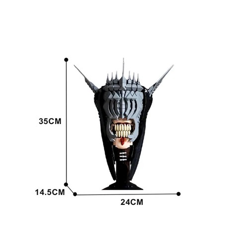 MOC-139487 Sauron Mouth Helmet Model Building Blocks Set DIY Bricks Toys 696pcs - Picture 6 of 6