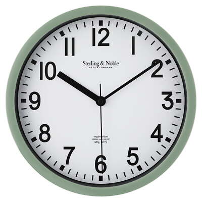 Mainstays Basic Indoor 8.78'' Sage Analog Round Modern Wall Clock