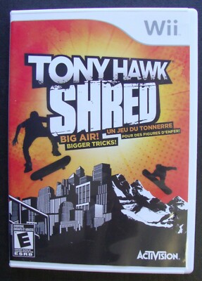 TONY HAWK SHRED BIG AIR BIGGER TRICKS NINTENDO WII COMPLETE VIDEO GAME