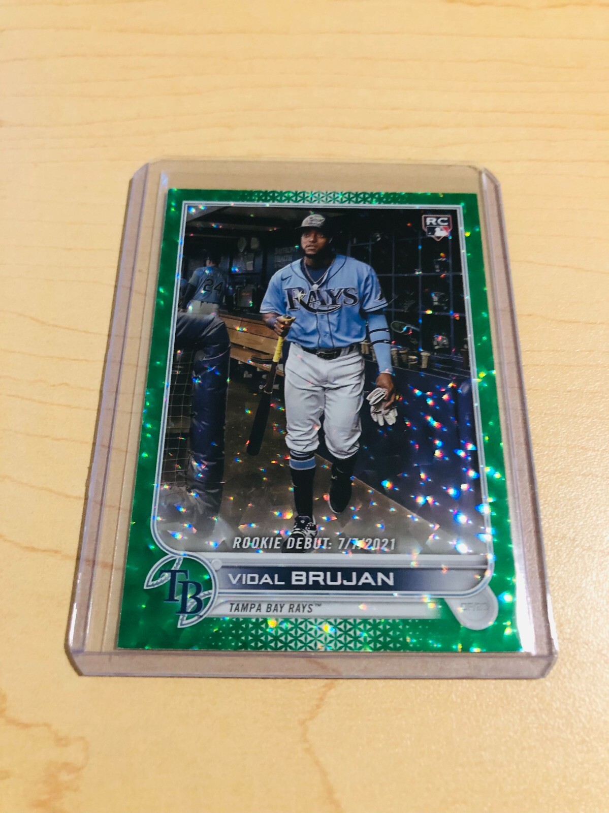 2022 Vidal Brujan Topps Update #US8 Green Foil Parallel Rookie Debut RC 488/499