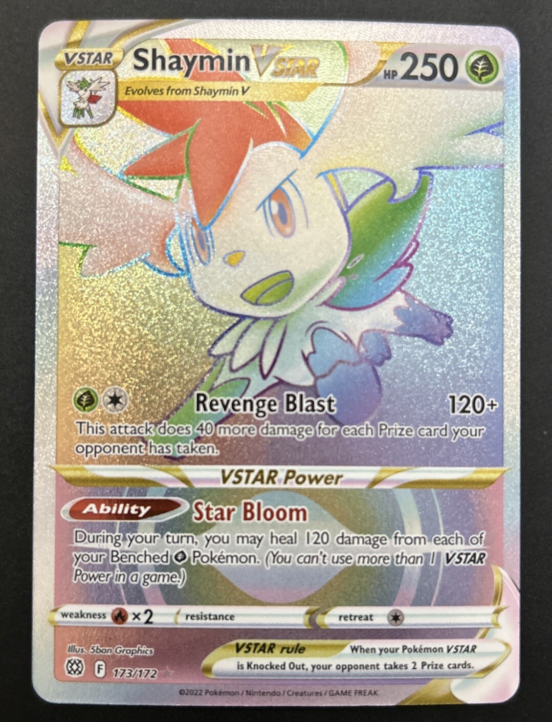 Shaymin VSTAR (Secret) 173/172 Swsh09: Brilliant Stars Holo NM/M Pokemon TCG