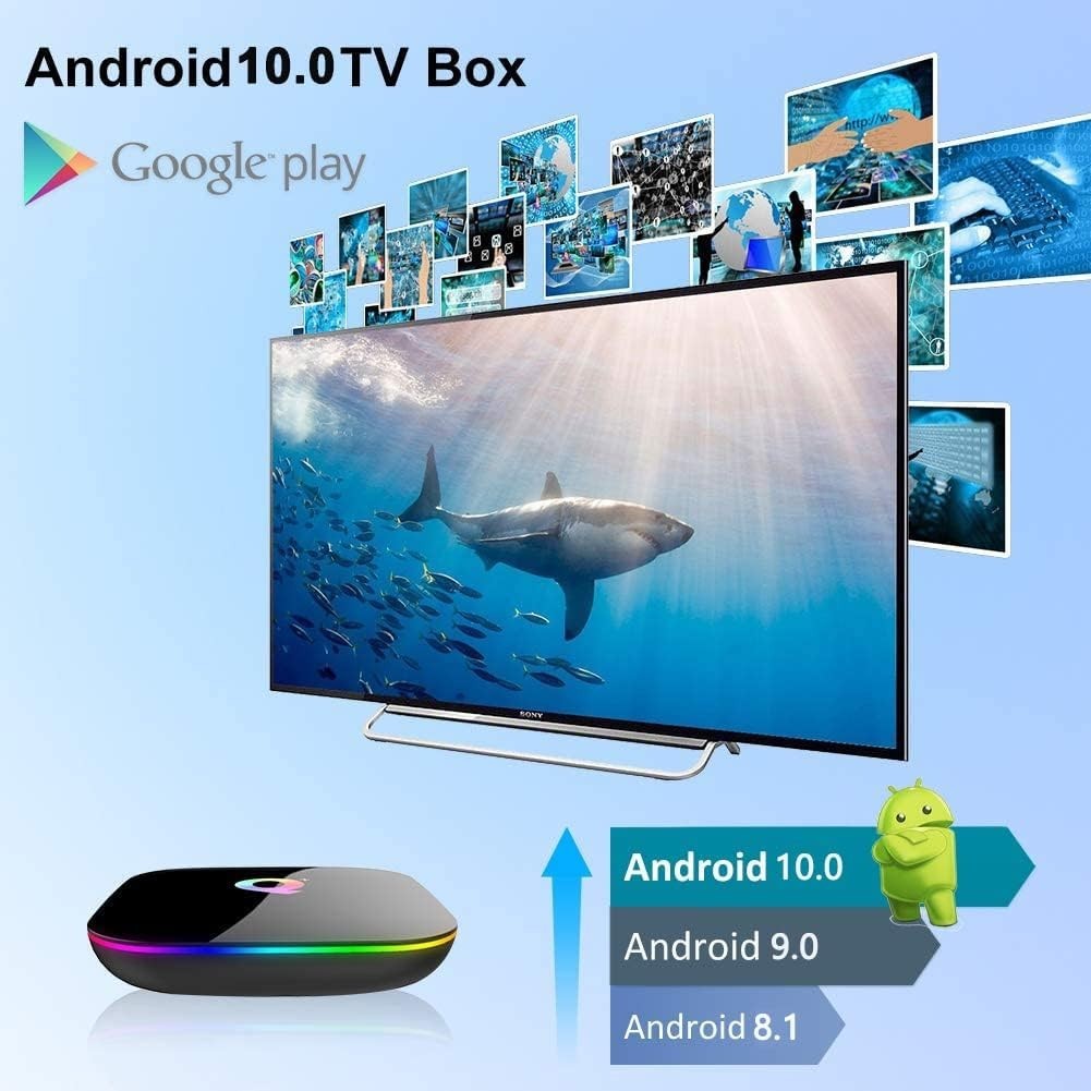 Box Android 10.0 Q Plus cinéma maison 6K et soirées séries en WiFi rapide