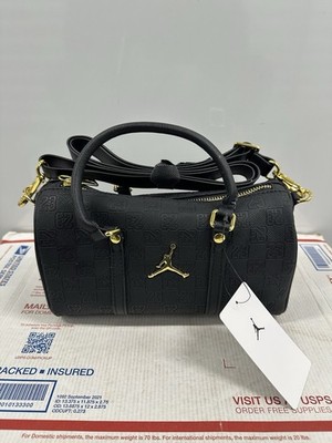Nike Air Jordan Monogram Mini Duffle Bag  Black Metallic Gold  MA9169 K5X