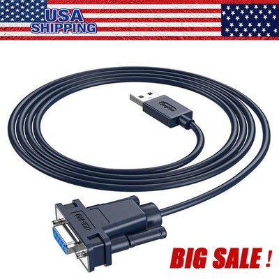USB to RS232 Adapter with FTDI Chipset, 3.9 Ft USB 2.0 Male to RS232 Female DB9