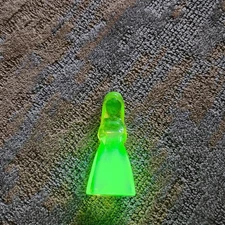 Vintage Uranium Vaseline Glass Jenny Figure