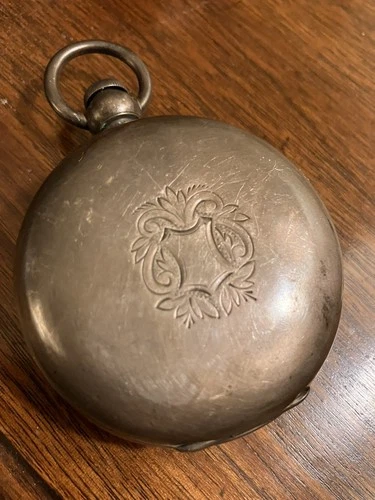 Antique 1873 Elgin National Watch Co Pocket Watch 18s 7j Key Wind Coin Silver