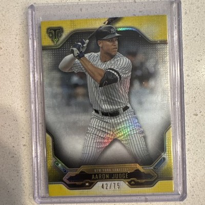 2020 TOPPS TRIPLE THREADS AARON JUDGE /75 YELLOW CITRINE YANKEES