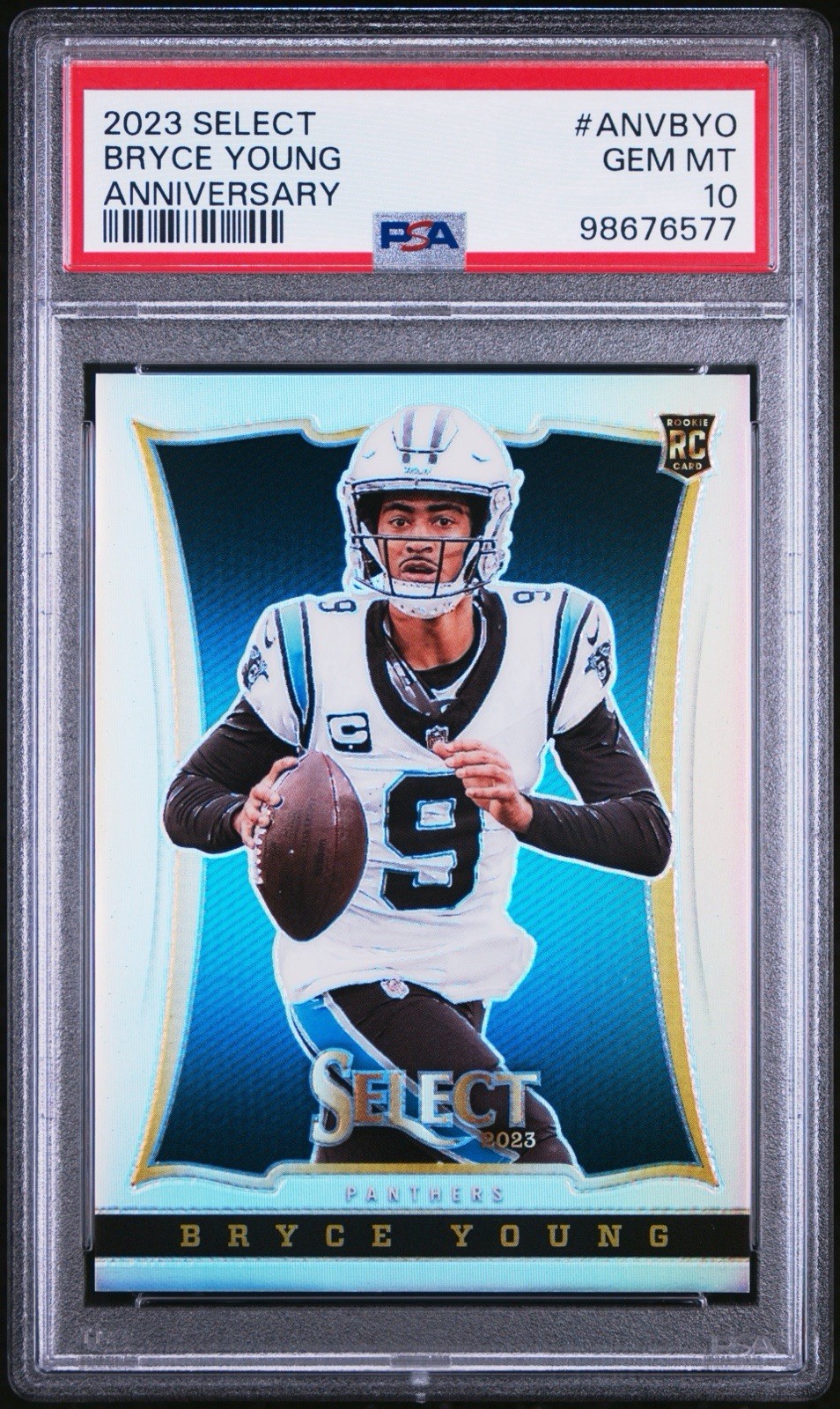 2023 Panini Select Anniversary Prizm Bryce Young RC Rookie SSP CASE HIT PSA 10