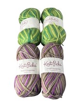 Lot Of 4 Knit Picks Stroll Fingerling Weight Superwash Merino Nightfall Lucky
