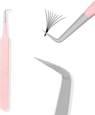 Fiber Tip Lash Tweezers for Eyelash Extenss, Profal 90 Degree