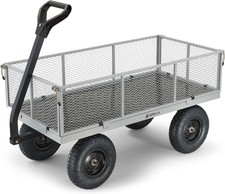 Steel Utility Garden Cart, 1000 lb. Capacity, Gray