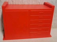 Vintage Evel Knievel Scramble Van Original Work Bench Red Plastic Original 