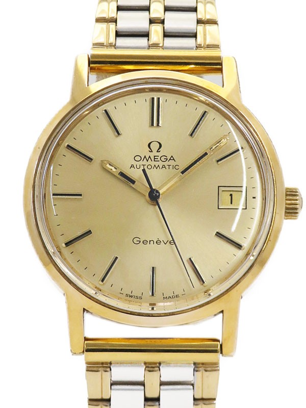 Omega Geneva Gold Plated Men's Auto Watch - Used with 1W Japan Warranty