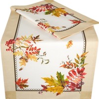 TischläUfer Tischdecke Herbst40X90 Mitteldecke TischwäSche BläTter Pflegeleicht