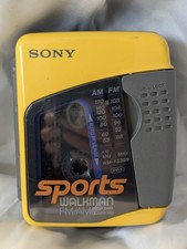 Sony WM-FS399 Sports Walkman AM/FM Cassette Player Mega Bass Auto Reverse Tested