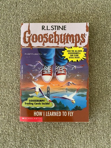 Like New Goosebumps #52 How I Learned To Fly w/stickers bookmark cards ~ Stine