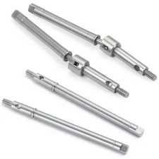 4Pcs Stainless Steel Front Rear CVD Driveshafts Axle Shafts for 1/24 Axial SC...