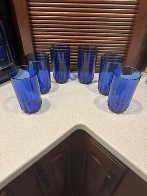 Luminarc Cobalt Blue  Glass 10 Oz Tumblers - Set of 6