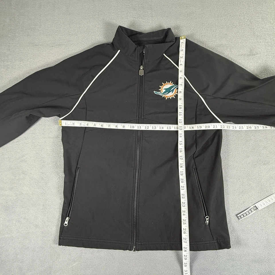 NFL Pro Line 迈阿密海豚队夹克黑色大号全拉链 — 第 2/4 张图片