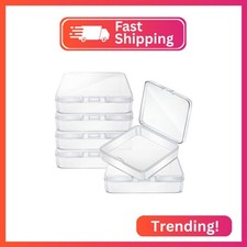 6 Pieces Mini Plastic Clear Beads Storage Containers Box for Collecting Small It