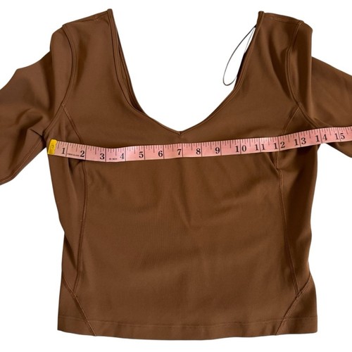 Lululemon Align Roasted Brown Cropped Long Sleeve Shirt - Picture 4 of 5